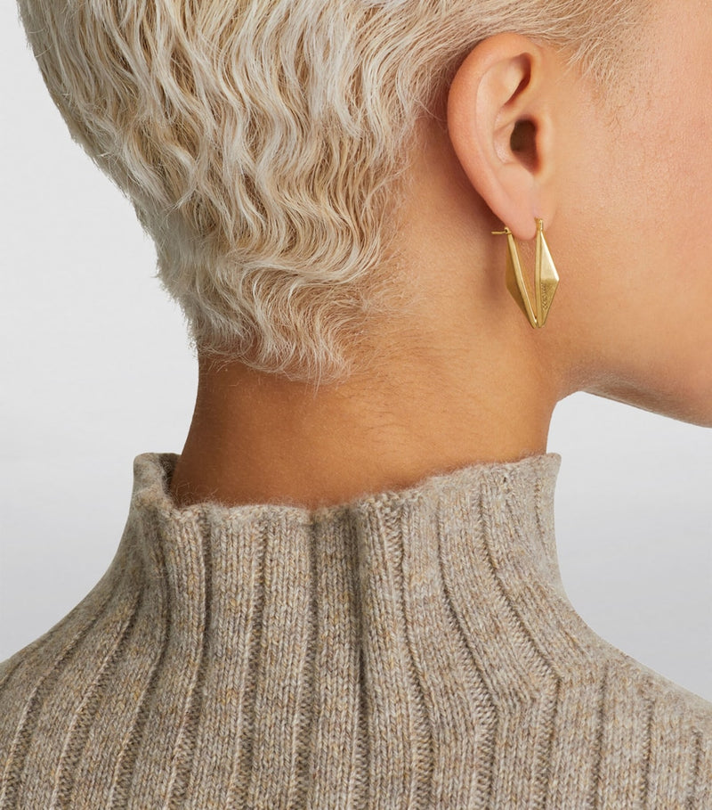Jimmy Choo diamond chain earrings gold-tone brass - British product