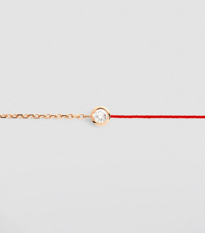 Redline half-chain bracelet rose gold diamond (British brand)
