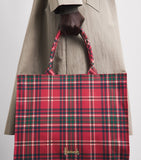 Harrods tartan zipped tote bag cotton canvas, UK version