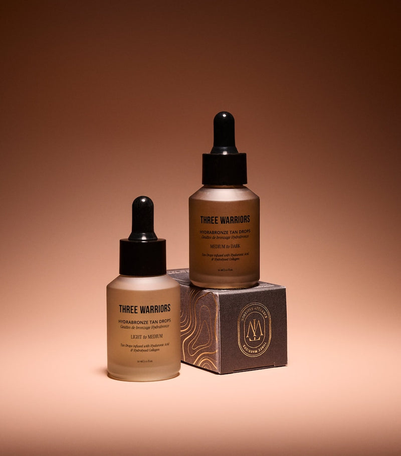 Three Warriors tan drops light to medium 30ml (British brand)