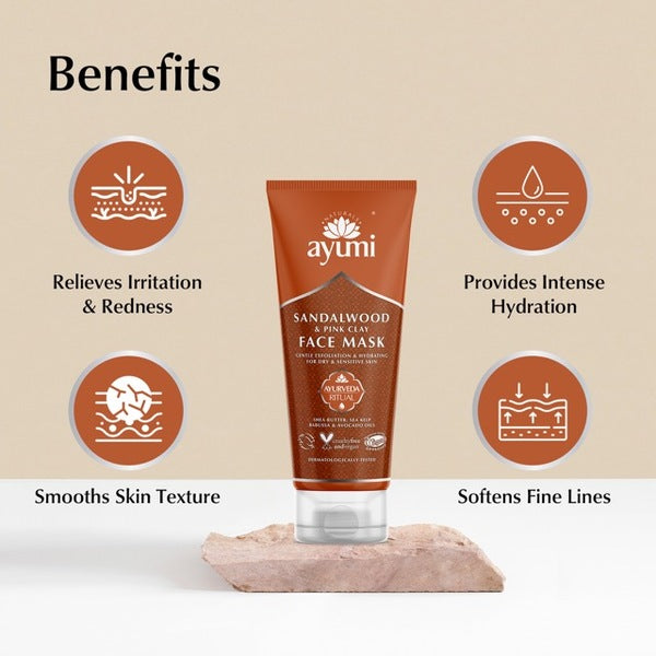 Ayumi plumping pink clay mask 100ml - British product