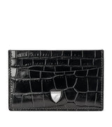 Harrods Aspinal Of London Croc-Embossed Slim Card Holder- Buy online at McGrocer
