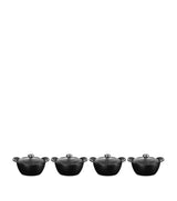 Harrods Le Creuset Gourmand Mini Cocottes Set of 4 Cast Iron Casserole Dishes 11cm- Buy online at McGrocer