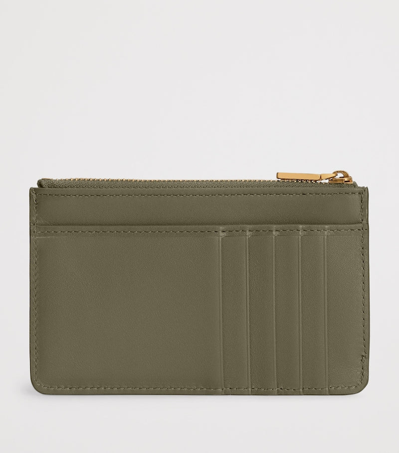 Dolce&Gabbana calfskin card holder with gold-tone plate - British product