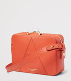 Aspinal of London leather camera bag with stitched A, imported from the UK