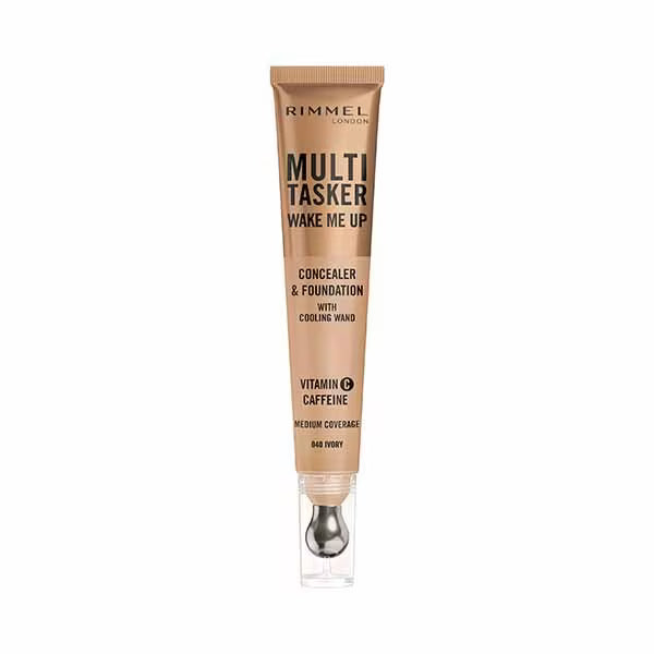 Rimmel Multi Tasker Concealer Foundation Ivory 040 20ml, imported from the UK