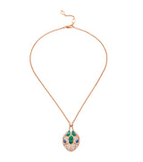 Harrods Bvlgari Serpenti Rose Gold Pavé Diamond Necklace- Buy online at McGrocer