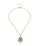 Bvlgari Serpenti necklace 18k rose gold pavé diamonds, UK version