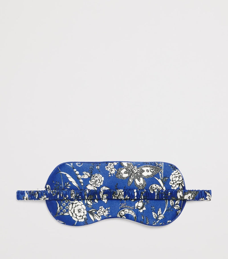 Harrods silk sleep mask butterfly print (British brand)