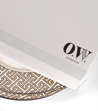 O.W. London Maze pattern dinner plates set of 2, 26cm diameter, imported from the UK