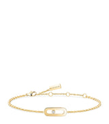 Harrods Messika Move Uno Yellow Gold and Diamond Chain Bracelet (0.02ct)- Buy online at McGrocer