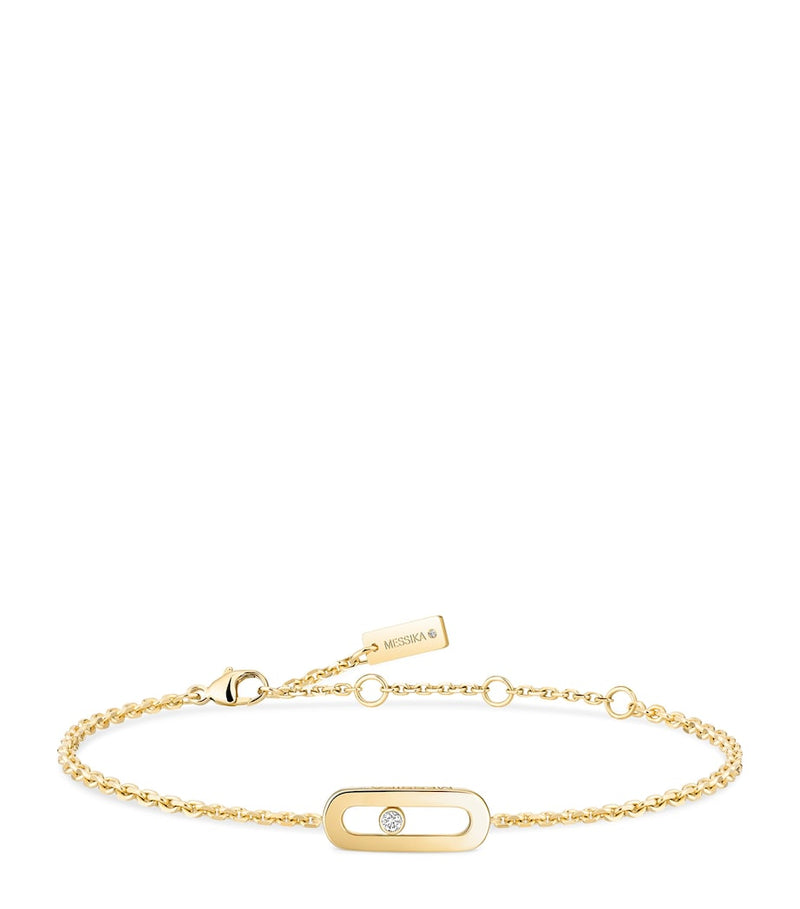 Messika Move Uno yellow gold diamond bracelet 18cm, UK version