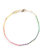 Redline Aurore yellow gold bracelet with engraved K charm (British brand)