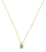 Harrods SHAY Yellow Gold Diamond and Emerald Mini Me Necklace- Buy online at McGrocer