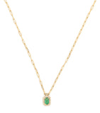 SHAY Mini Me Necklace 18k gold emerald diamonds, imported from the UK
