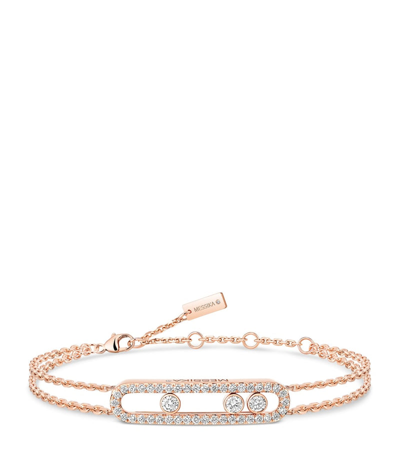 Messika Move Classique rose gold diamond pavé bracelet 0.65ct, UK version