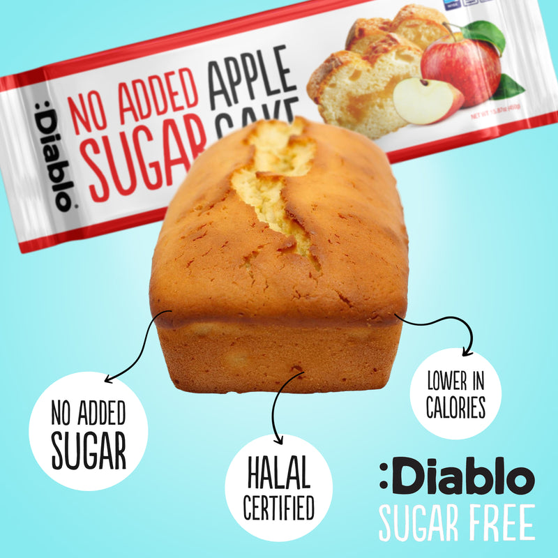 Diablo no added sugar apple cake 450g, UK version