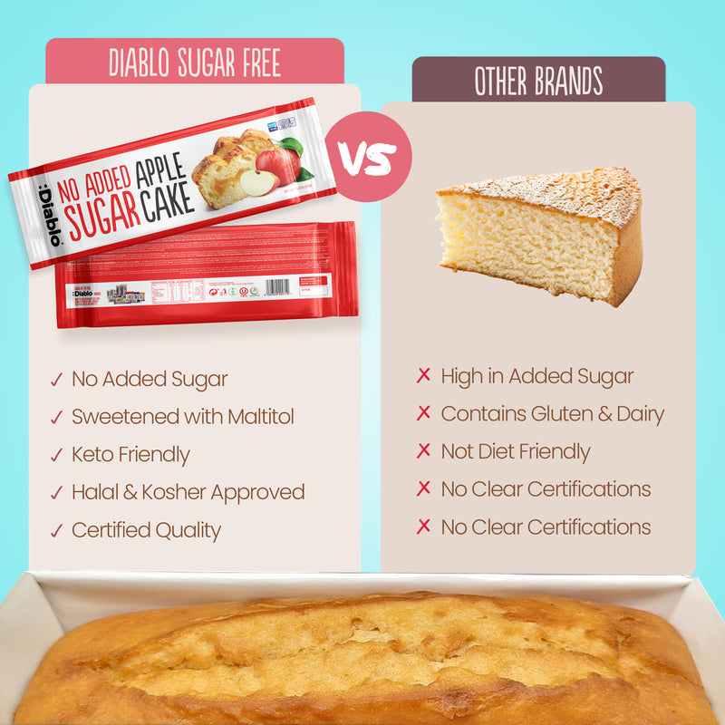 Diablo no added sugar apple cake 450g, UK version