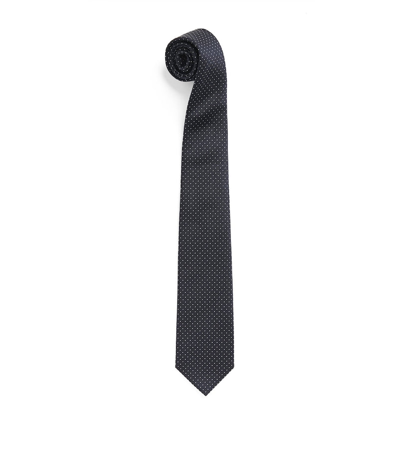 Isaia silk polka-dot jacquard tie 8.5cm, imported from the UK