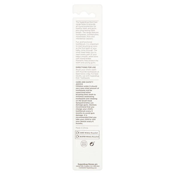 Superdrug 0-2 Years Baby Toothbrush GOODS Superdrug