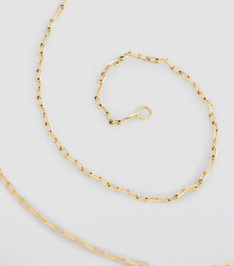 Jade Trau yellow gold chain necklace, imported from the UK