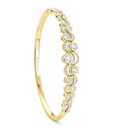 Harrods Boodles Yellow Gold and Diamond Over the Moon Bangle- Buy online at McGrocer