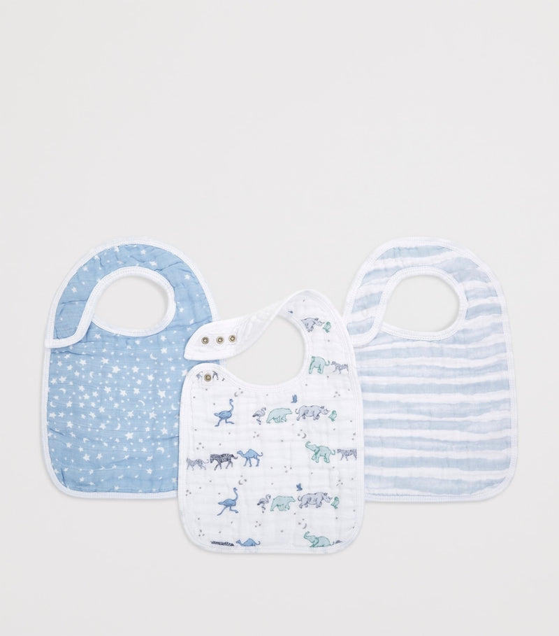 aden + anais Rising Star bibs set of 3 organic cotton, imported from the UK