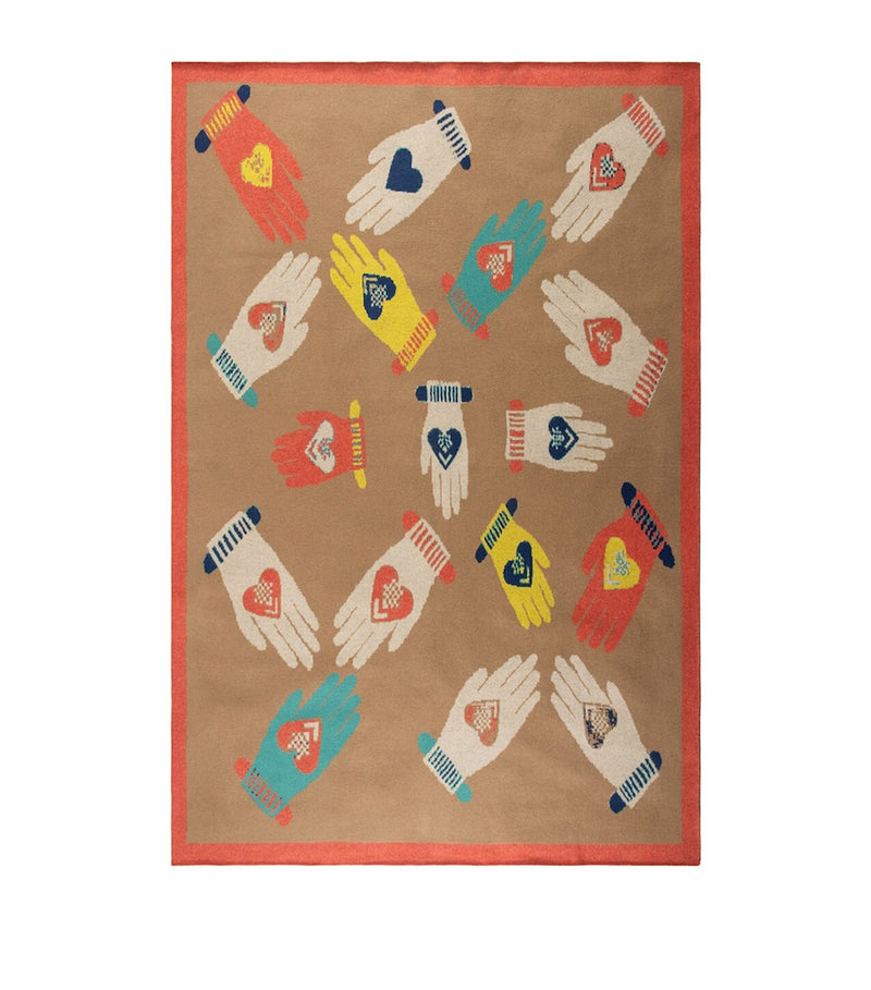Saved NY cashmere hand and heart throw 130x180cm - British product