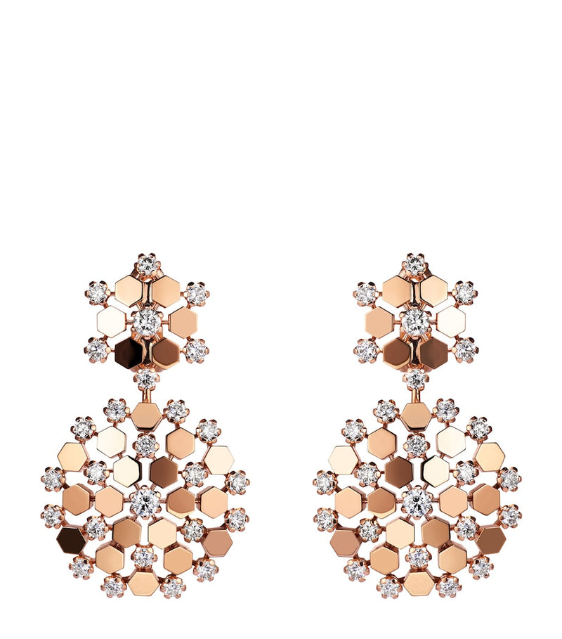 Chaumet rose gold and diamond Bee de Chaumet earrings, UK version