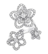 Harrods Graff White Gold and Diamond Wild Flower Ring- Buy online at McGrocer