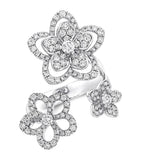 Graff White Gold Diamond Wild Flower Ring (British brand)