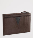Bvlgari leather card holder with enamel accent, imported from the UK