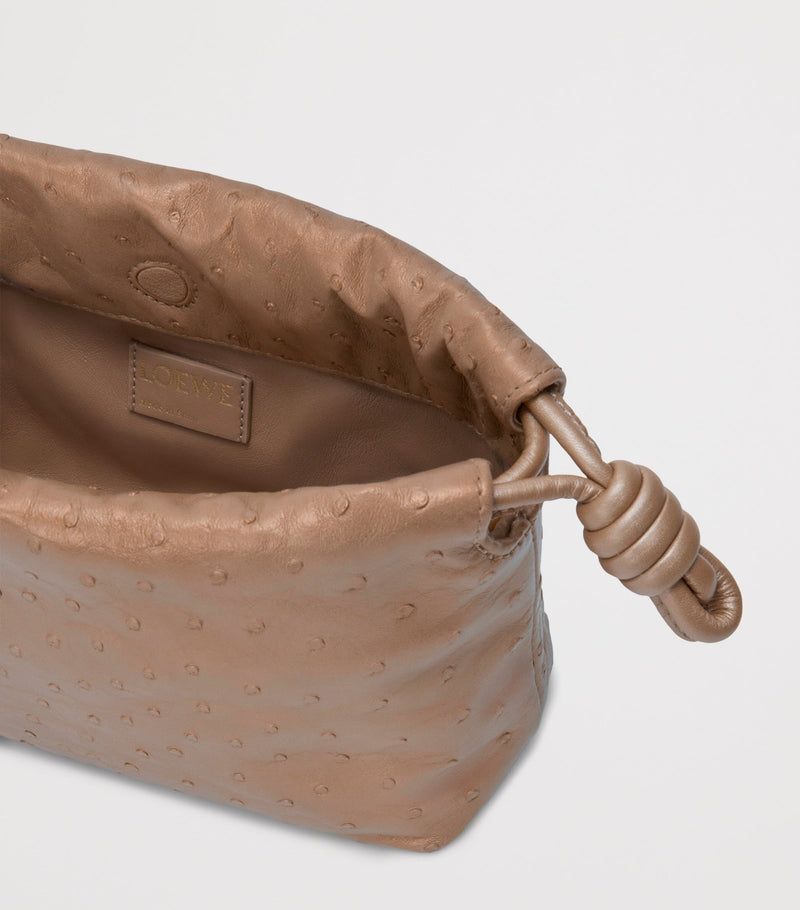 LOEWE Flamenco clutch bag ostrich leather, imported from the UK