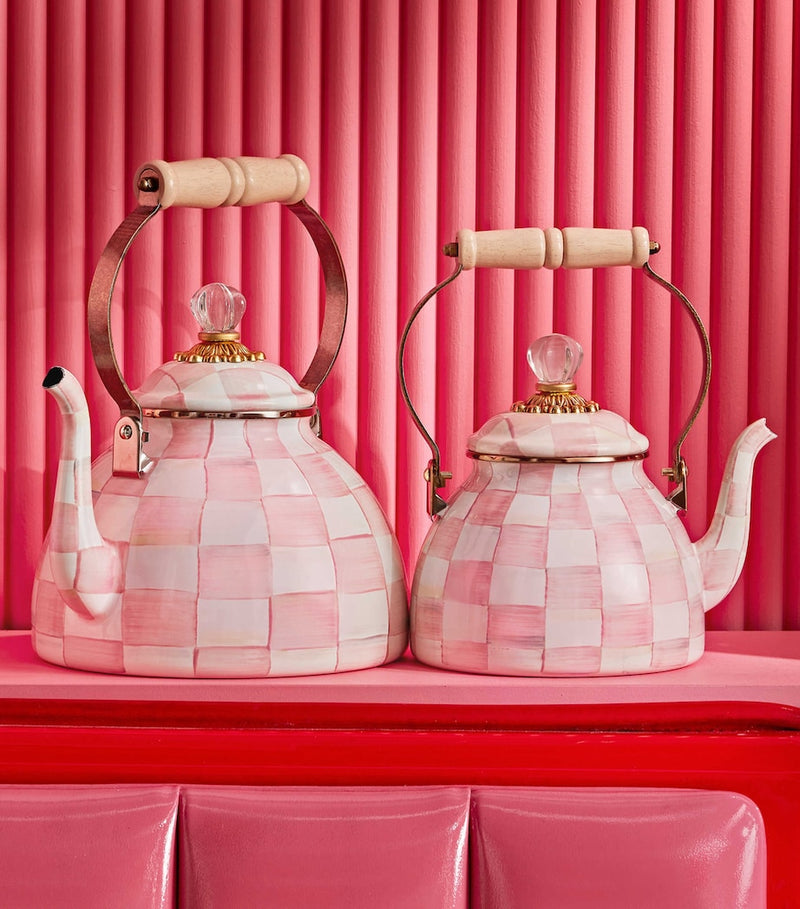 MacKenzie-Childs Rosy Check kettle 2.85L, imported from the UK