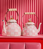 MacKenzie-Childs Rosy Check kettle 2.85L, imported from the UK