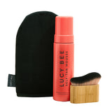 Superdrug Lucy Bee Tanning Bundle Tan Mousse, Mitt & Kabuki Brush, Medium- Buy online at McGrocer
