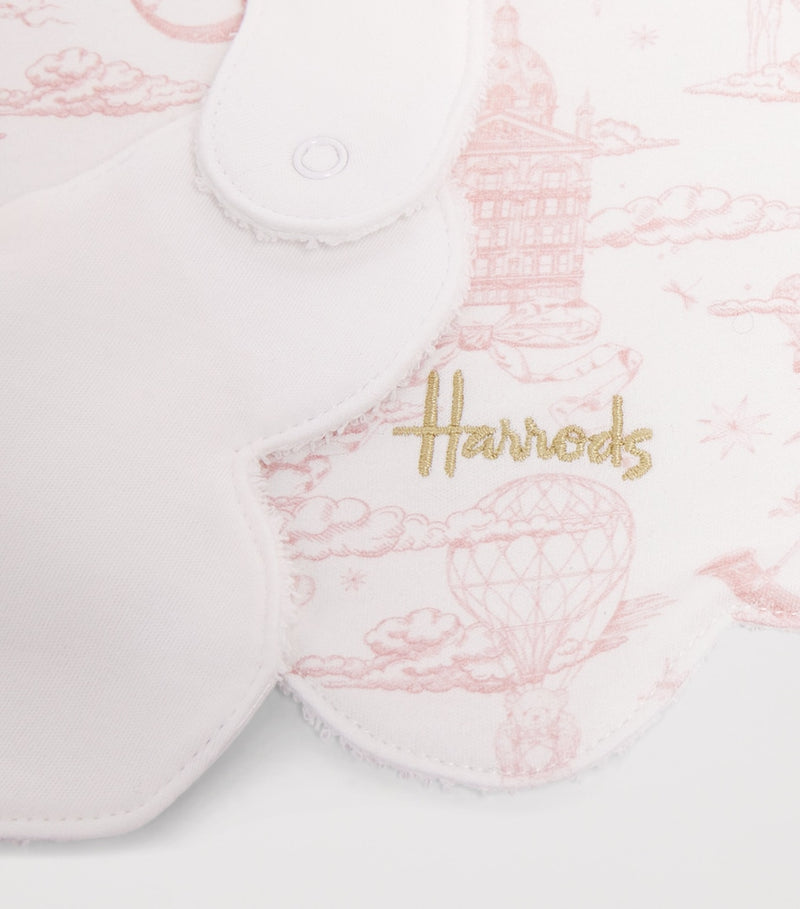 Harrods cotton balloon bib set of 2, imported from the UK