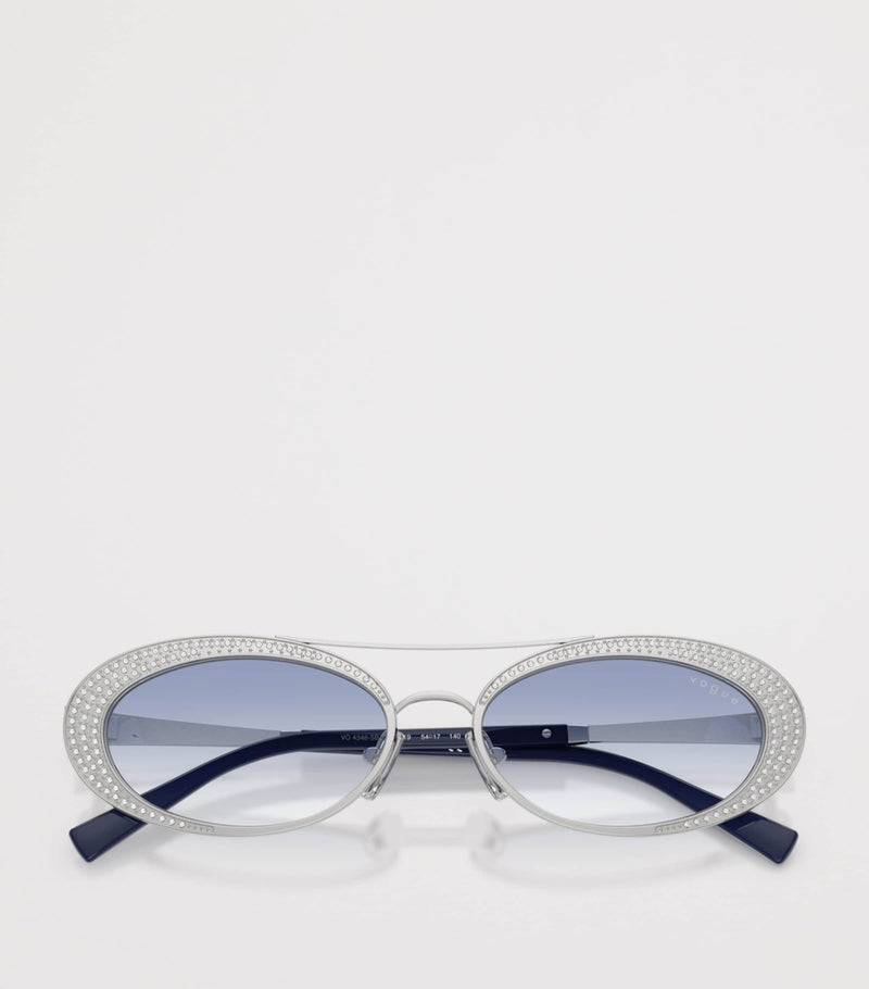 Vogue Rhinestone Oval Sunglasses - British product