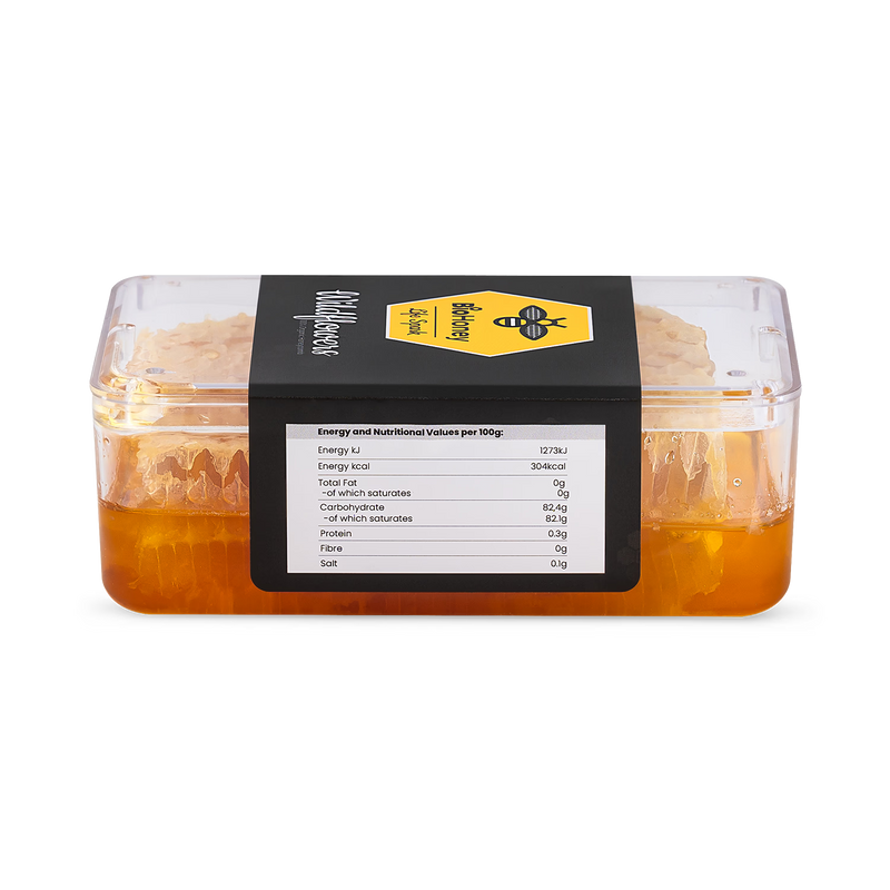 BioHoney organic raw honeycomb wildflowers 200g (British brand)