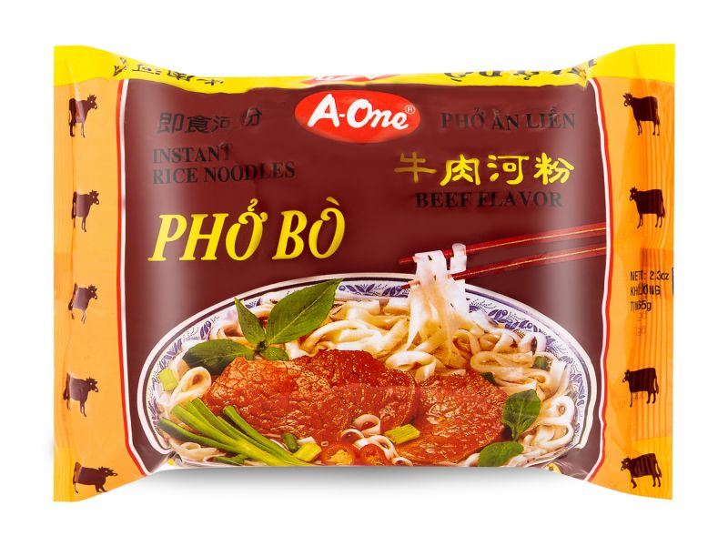 A-One Instant Pho Rice Noodles beef flavour (British brand)
