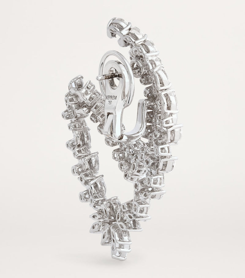 Yeprem Whisper white gold diamond earrings, UK version