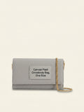 Burberry check print woven wallet on chain, UK version