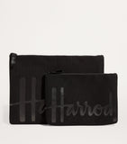 Harrods Medium Cotton Logo Pouch, UK version