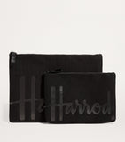Harrods Medium Cotton Logo Pouch, UK version