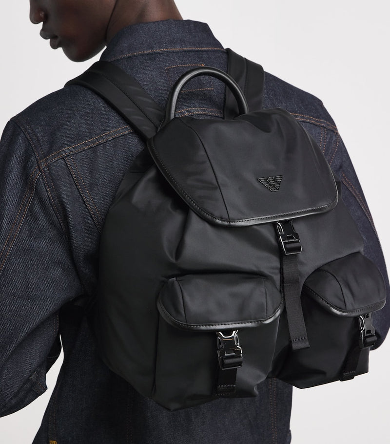 Emporio Armani Logo backpack with adjustable straps UK version
