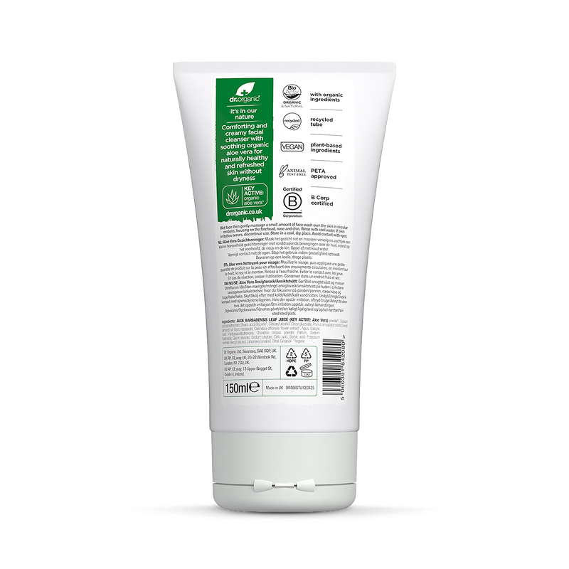 Dr Organic Aloe Vera face wash 150ml - British product