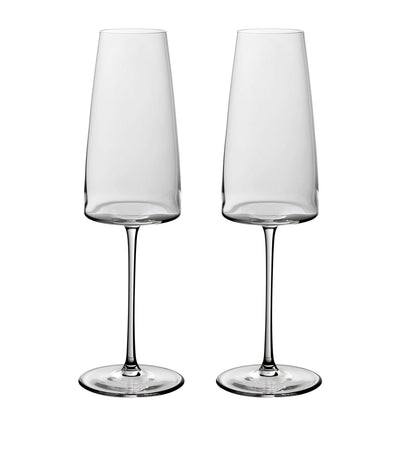Harrods Villeroy & Boch Set of 2 Crystal MetroChic Champagne Flutes 120ml- Buy online at McGrocer