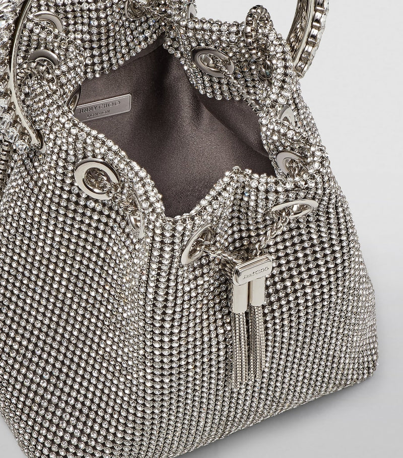 Jimmy Choo Bon Bon top-handle bag crystal handle, imported from the UK