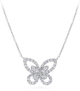 Harrods Graff White Gold and Diamond Butterfly Necklace- Buy online at McGrocer