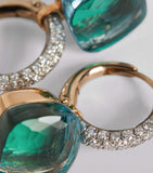 Pomellato Nudo drop earrings blue topaz agate diamonds, UK version